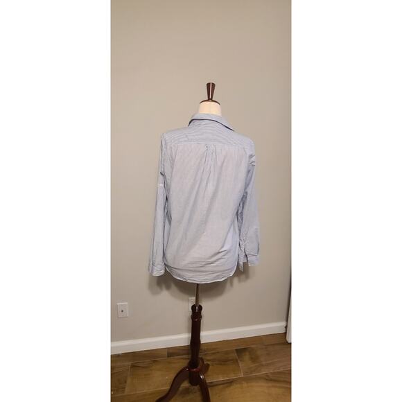 Burberry Brit Womens Small Button Down Collared Logo Equestrian Knight Shirt Top - Picture 3 of 5